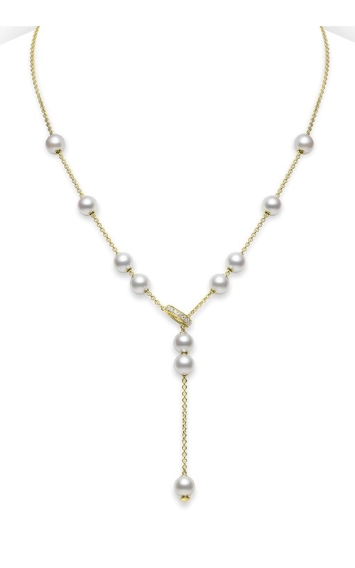 Mikimoto 18k White Gold 18'' 7x7.5mm A+ Akoya Cultured Pearl