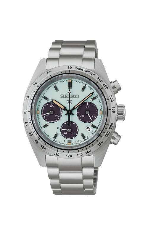 Seiko Men's Speedtimer 39mm Solar Green Dial Watch SSC965