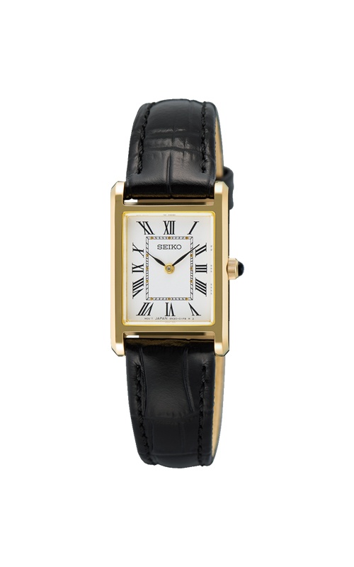 Seiko Ladies' Essentials Gold Tone 20mm White Dial Watch SWR108