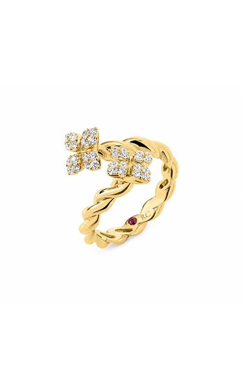Roberto Coin 18k Yellow Gold .28ctw Round Love in Verona Twist Diamond Ring- Size 6.5 - 7773841AY65X