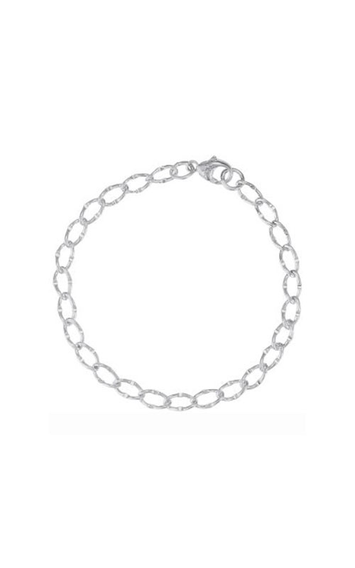 Rembrandt Sterling silver 7'' Dapped Single Link Curb Classic Bracelet 20-0105