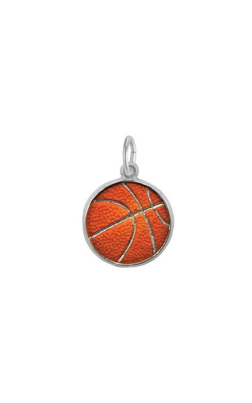 Rembrandt Sterling Silver Painted Basketball Charm 1106-001