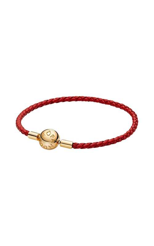 Pandora Moments Red Woven Leather Bracelet 568777C01-S2