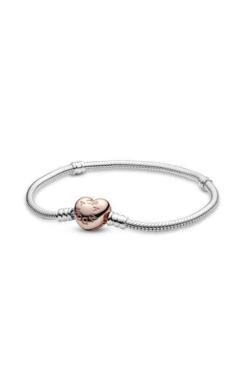 Pandora Moments Heart Clasp Snake Chain Bracelet 580719-16