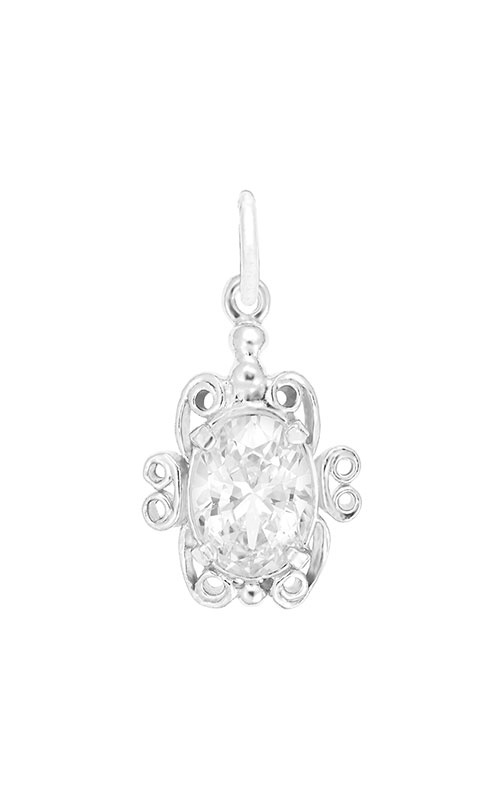 Rembrandt Sterling Silver Filigree April Birthstone Charm 4764-004