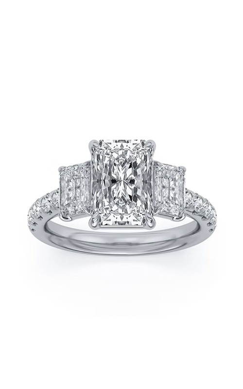 Centurion 14K White Gold 3.04ct F VS1 Radiant Center and 1.62ctw Round Lab Grown Diamond Engagement Ring RG065338-RA-H3C-WLG14-7