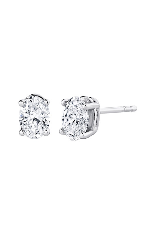 Albert's 14k White Gold 1ctw Oval Diamond Stud Earrings SEROV100EW