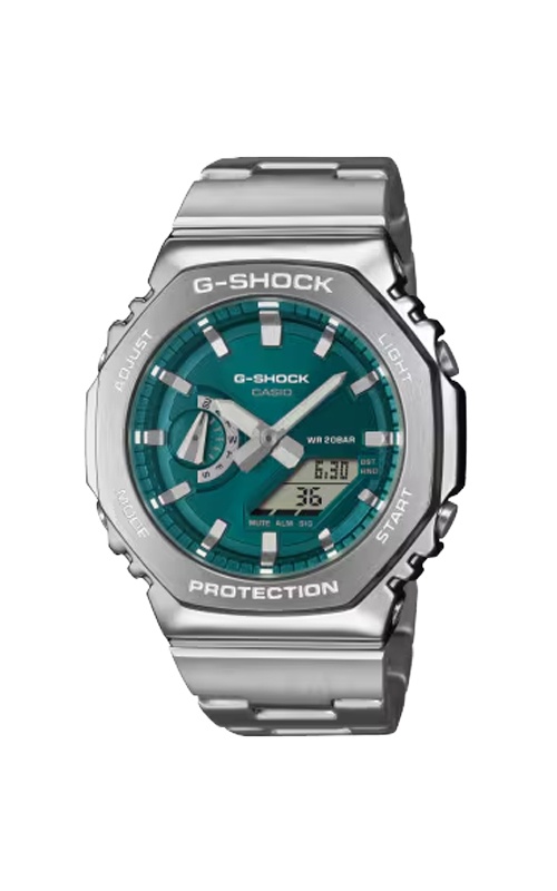 G-Shock G-Steel 2100 Series Green Dial Watch GM2110D-3A1
