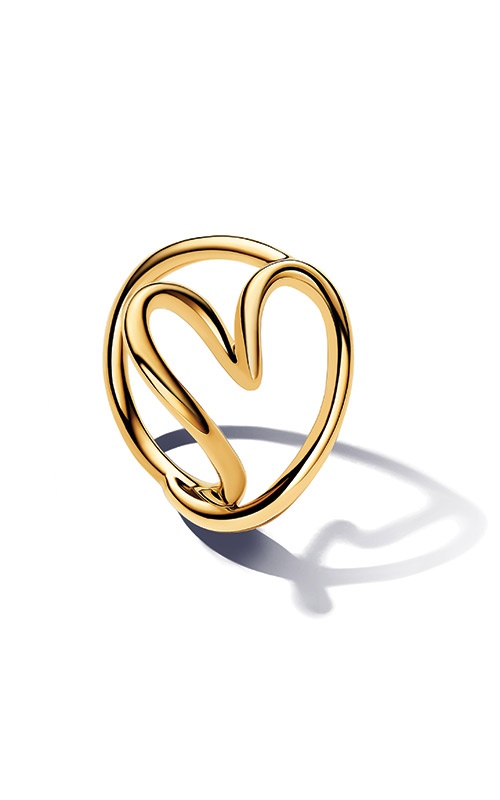 Pandora Organically Shaped Heart Ring 163288C00-50