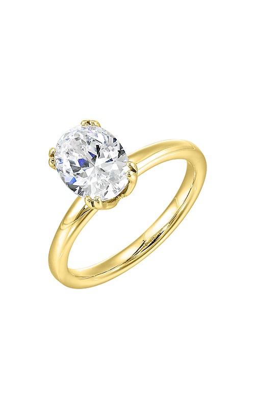 Perfect Love 14K Yellow Gold Solitaire Tulip Head Semi Mount Engagement Ring W0350ON200SM-4Y