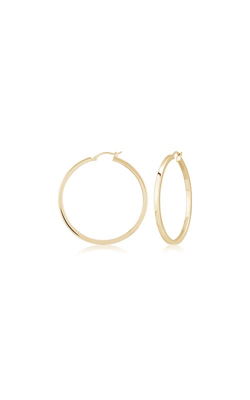 Albert's 14k Yellow Gold Extra Large Square Tube Hoop 03/376