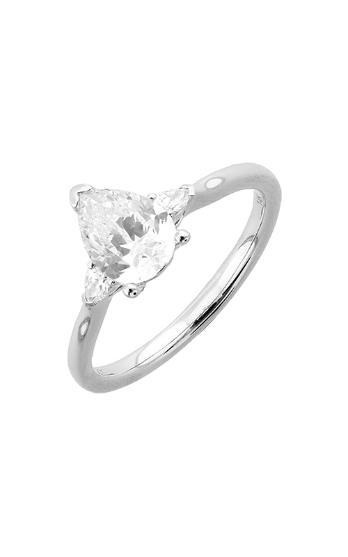 Perfect Love 14k White Gold 1/2ctw Round Semi Mount Engagement Ring W0240SN200SM-4WB