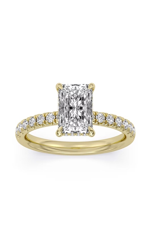 Centurion 14k Yellow Gold 2.07ct E VS2 100 Facets Radiant Center and .52ctw Round Lab Grown Diamond Hidden Halo Engagement Ring RG071928-RA-H2C-YLG14-7