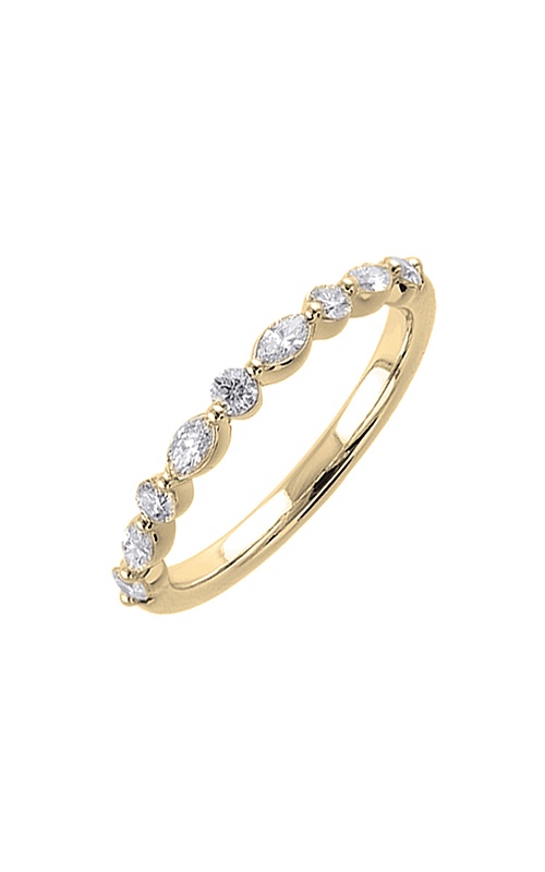 Perfect Love 14k Yellow Gold 3/8ctw Marquise/Round Diamond Wedding Band WBD0761ON200-4YB