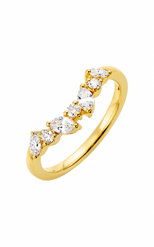Perfect Love 14k Yellow Gold 3/8ctw Round/Marquise Contour Wedding Band WBD4171RN150-4YB