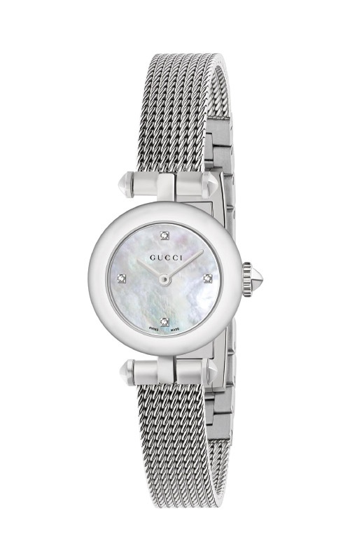 Gucci Diamantissima Ladies 27mm Gold Tone Mother of Pearl