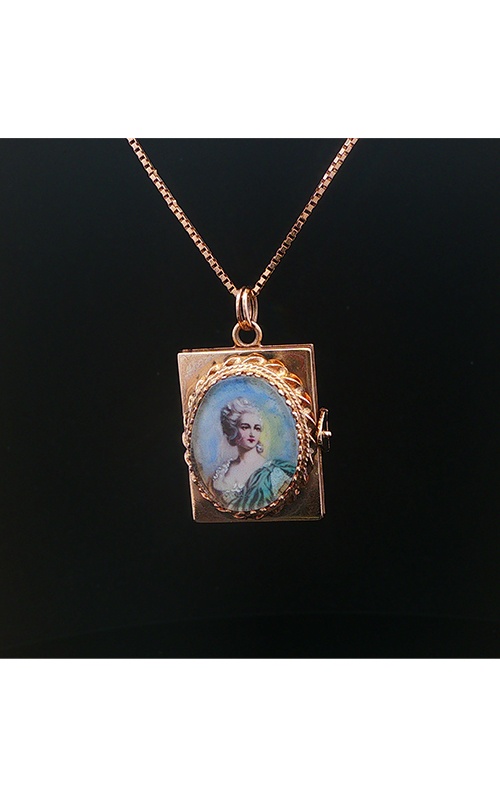 Albert's Estate 14K Yellow Gold Book Pendant with Box Chain EOTHR00467