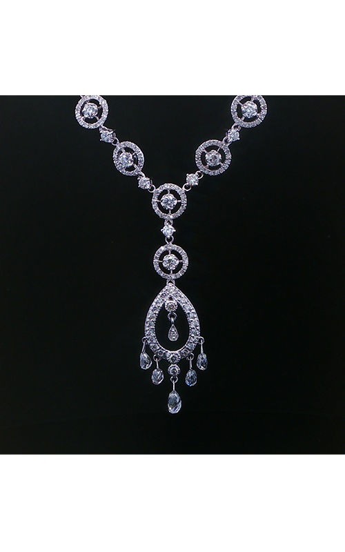 Albert's Estate 14K White Gold 2.06CTW Diamond Briolette Necklace EPEN01968