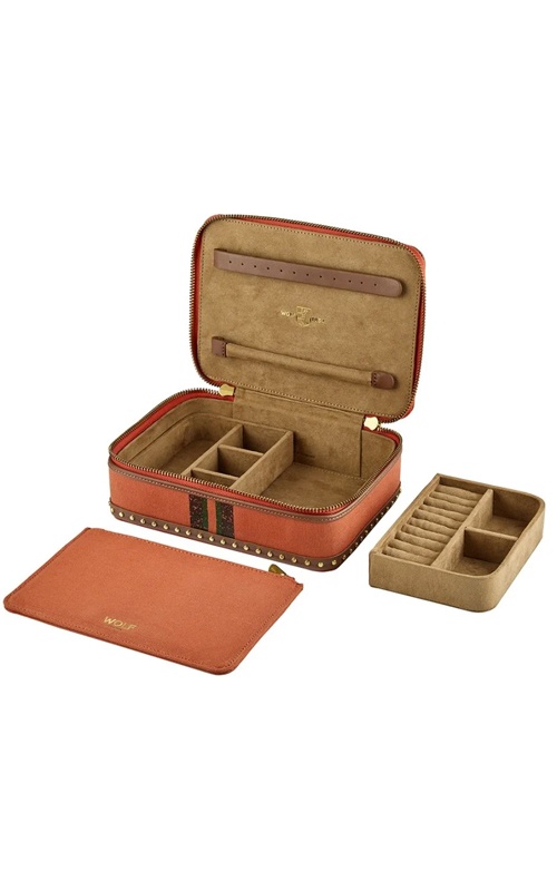 Wolf Ida Travel Zip Jewelry Case 190045