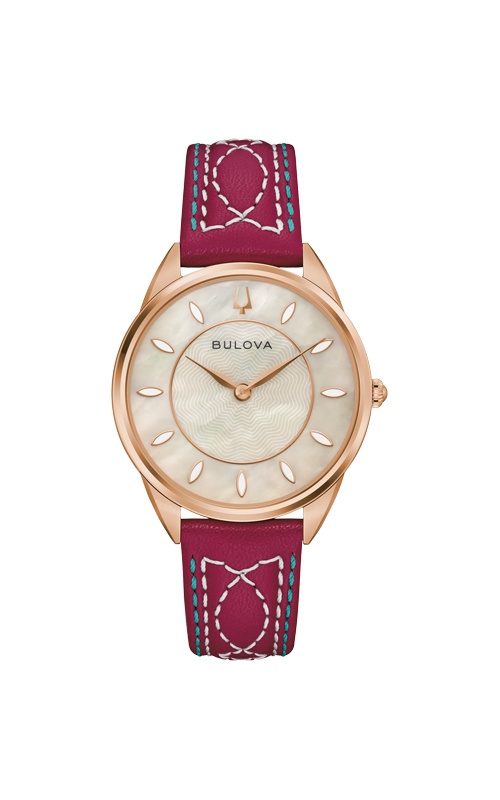Bulova Ladies' Sutton Western Rose Tone Mother of Pearl Watch 97L204