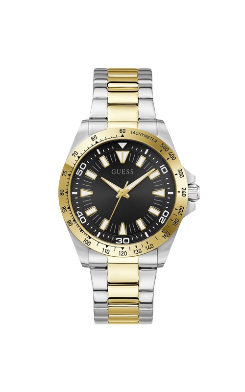 GUESS Men's Neo Two Tone Black Dial Watch GW1064G4