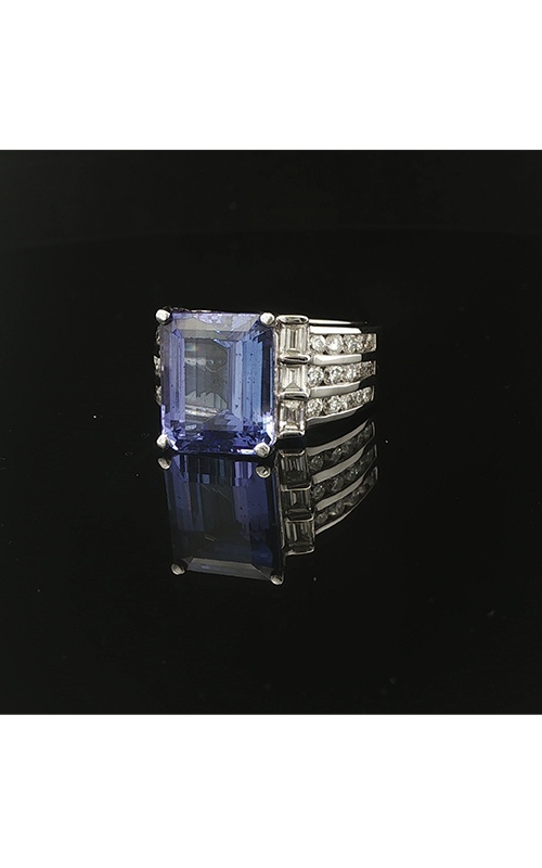 Albert's Estate 18K White Gold 8.07CT Tanzanite 1.50CTW Diamond Ring ELRNG00847