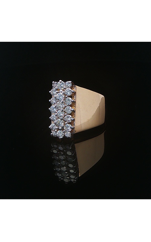 Albert's Estate 14K Yellow Gold .90CTW Round G SI2 Diamond Vertical Cluster Ring EDRIN04067