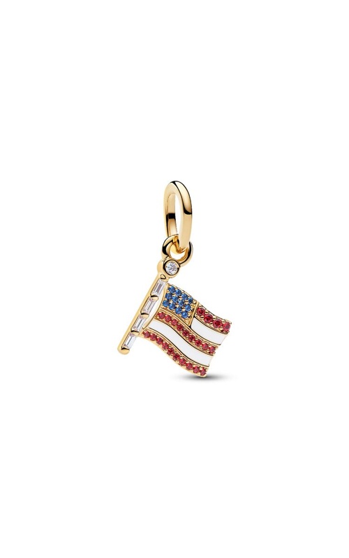 Pandora American Flag Dangle Charm 764926C01