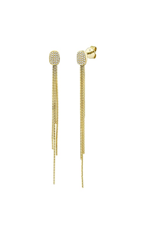 Shy Creation 14k Yellow Gold .14ctw Diamond Fringe Earrings SC55029676