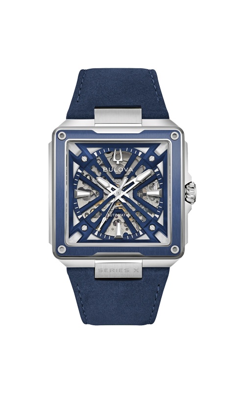 Bulova Men's Series X Automatic Blue Open Dial Watch 98A342
