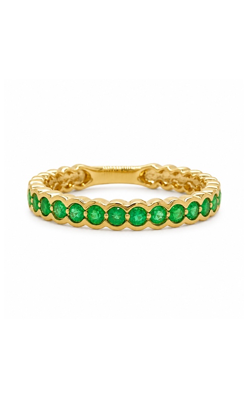 Shy Creation 14k Yellow Gold .33ctw Emerald Band SC55029634