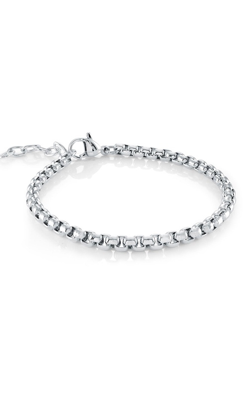 Italgem Junior Stainless Steel 7'' 3.5mm Adjustable Round High Polish Box Bracelet SPN32-6+1