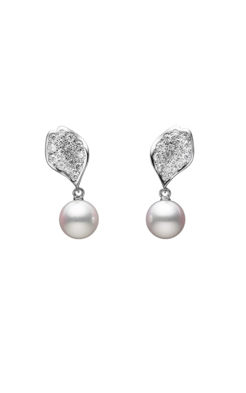 Mikimoto 18k White Gold 7.5-8mm Akoya A+ Pearl Stud Earrings PES 752 W