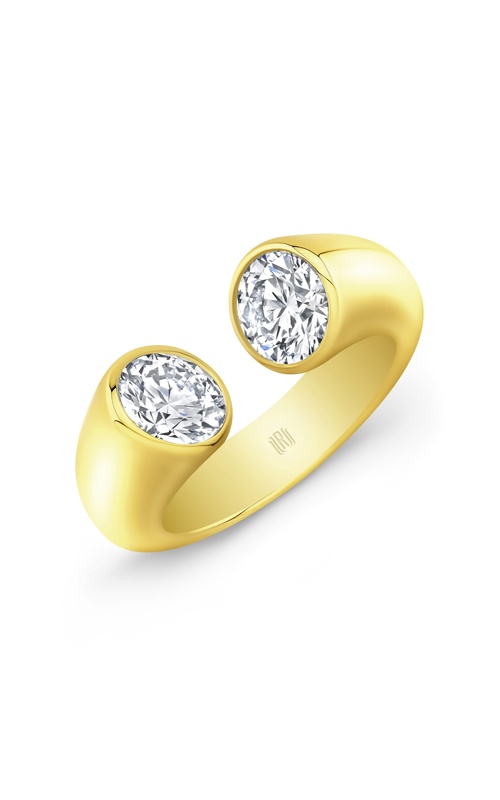 Rahaminov Diamonds 18k Yellow Gold 2.02ctw Round I SI2 GIA Bypass Ring RING-2153