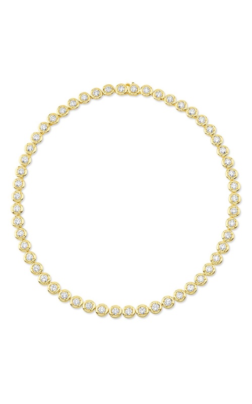 Rahaminov Diamonds 18k Yellow Gold 15.75'' 23.36ctw G-H VS SI Illusion Bezel Tennis Necklace NK-8977