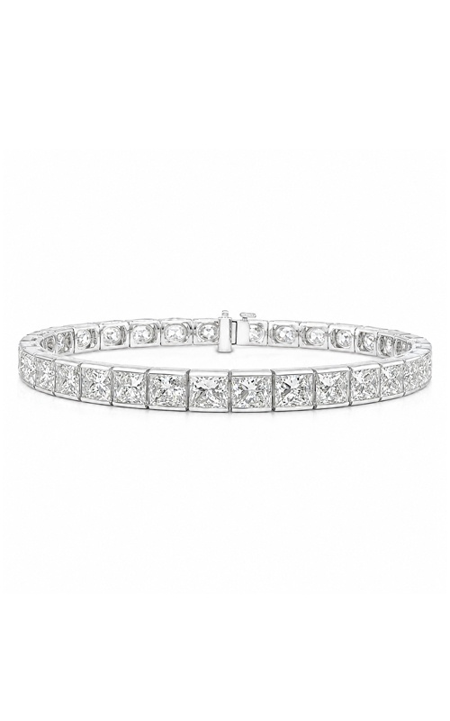 Rahaminov Diamonds 18k White Gold 20.94ctw Princess Cut J-H VS-SI Channel Bracelet BR-1559