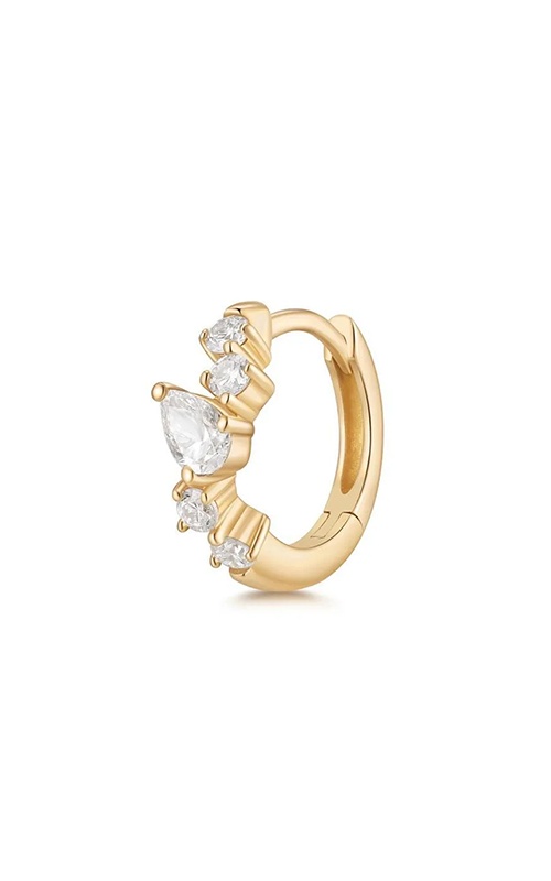 Aurelie Gi 14K Yellow Gold Pear and Round Lab Grown Diamond Huggie AGGE05605G-LGD