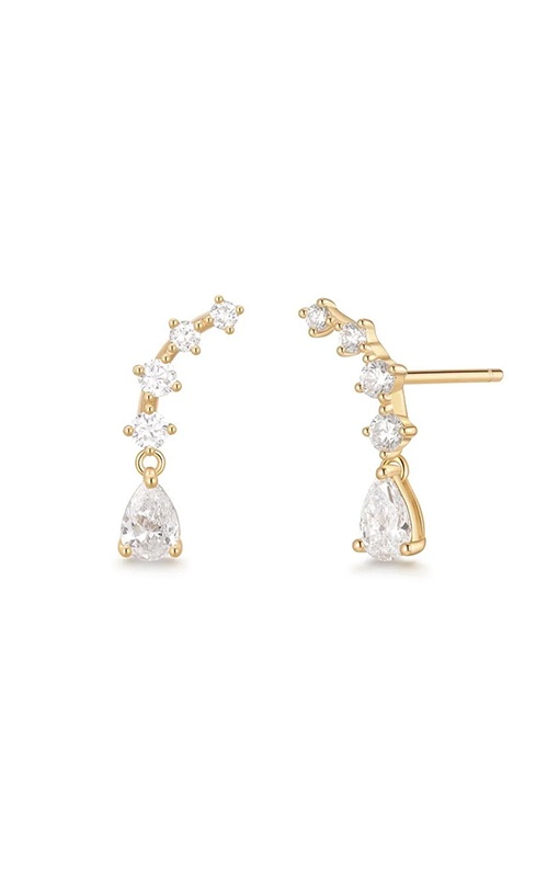 Aurelie Gi 14K Yellow Gold Adalynn Pear & Round Lab Grown Diamond Pair Stud Earrings AGGE05610G-LGD