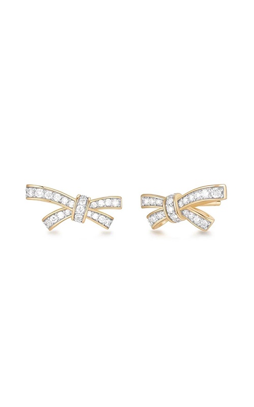 Aurelie Gi 14K Yellow Gold Tess Lab Grown Diamond Bow Pair Stud Earrings AGGE05611G-LGD
