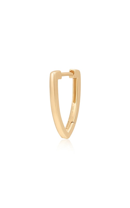 Aurelie G 14k Yellow Gold Amal Narrow Flat Single Huggie Hoop Earring AGGE05707G