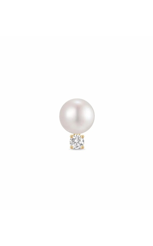 Aurelie G 14k Nua Pearl Lab .07ct Single Stud Earring AGGE05803G-PL