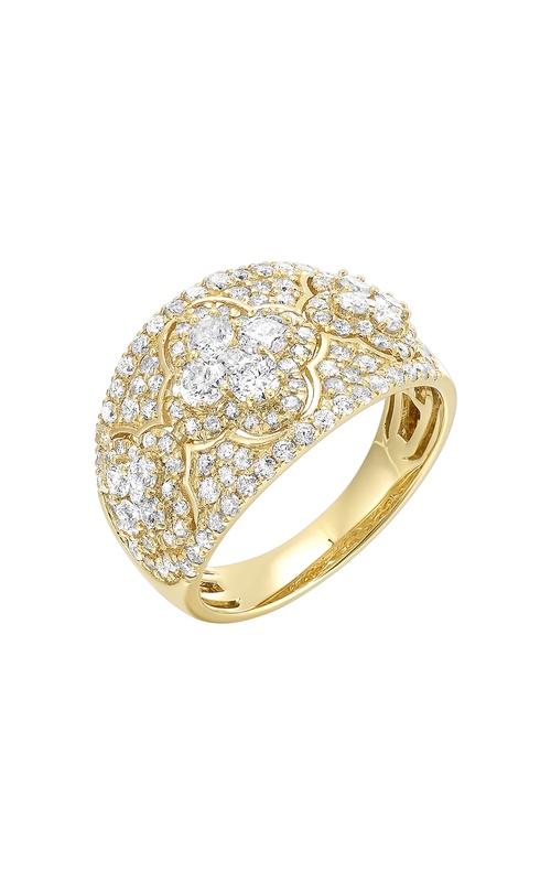 Alberts 14k Yellow Gold 1 1/2ctw Wide Diamond Band RG12333-4YC CO