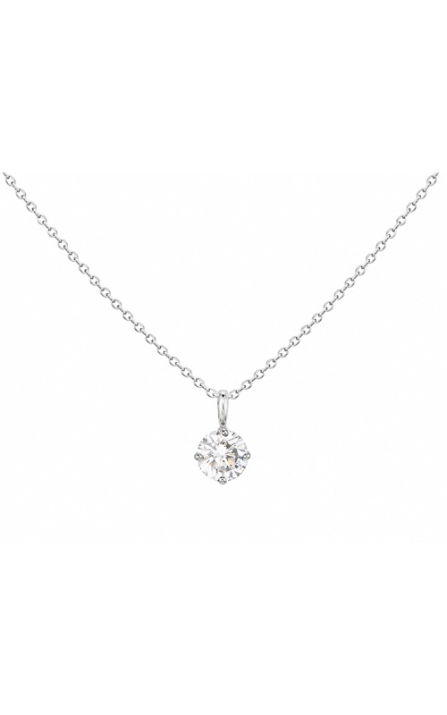 Albert's 14k White Gold 1ctw Round K VS1 Diamond Solitaire Necklace with 18'' Chain V109918