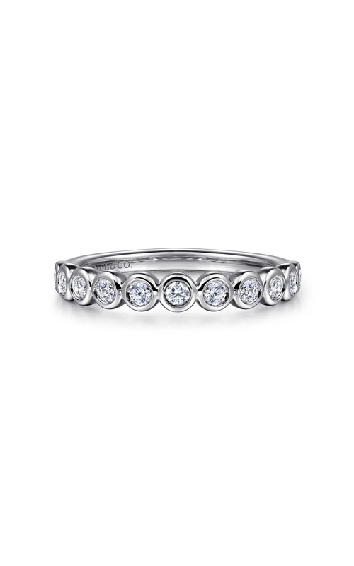 Gabriel 14k White Gold .26ctw Round G-H SI Bezel Anniversary Band AN16456W44JJ