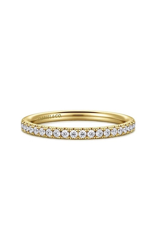 Gabriel 14k Yellow Gold .21ctw Diamond Pave Wedding Band WB16566R4Y44JJ