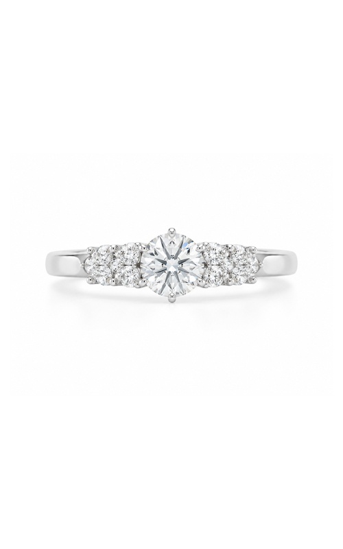 Albert's 14k White Gold .65ct Round F VS2 and .46ctw Melee Diamond Engagement Ring