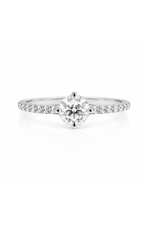 Alberts 14k White Gold .70ctw Round I I1 Center .29ctw Melee Engagement Ring 431272A-V091247