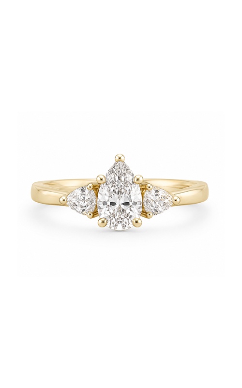 Albert's 14k Yellow Gold 1.01ct Pear Shaped Center F SI1 and .40ctw Melee Diamond Engagement Ring L8662-LJG/V061666