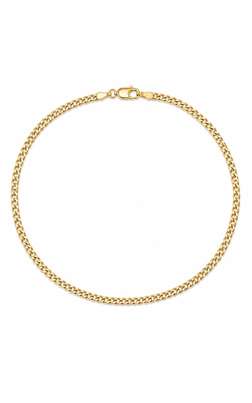 Albert's 10k Yellow Gold 10'' Hollow Miami Cuban Ankle Bracelet CUBAN-2.3MM-10K-10