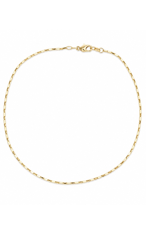 Albert's 10k Yellow Gold 10'' .90mm Angle Bracelet FANCY-.90MM-10K-10